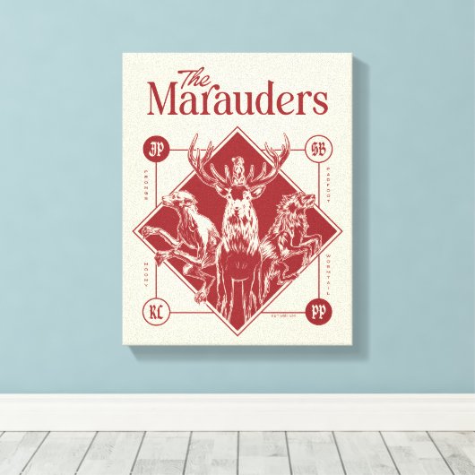 HARRY POTTER™ The Marauders Animagus Graphic Canvas Afdruk (Insitu (Houten vloer))