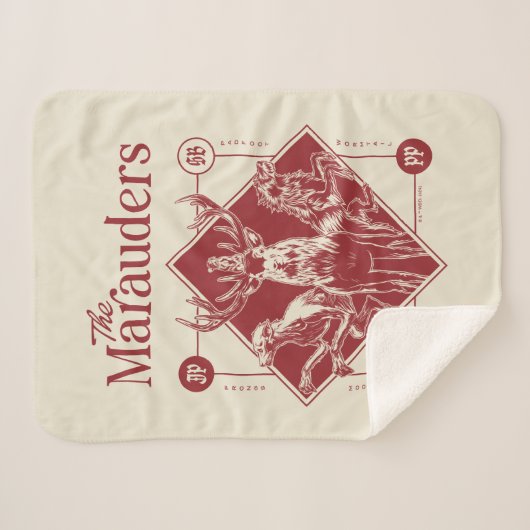 HARRY POTTER™ The Marauders Animagus Graphic Sherpa Deken (Voorkant (horizontaal))