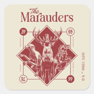 HARRY POTTER™ The Marauders Animagus Graphic Vierkante Sticker