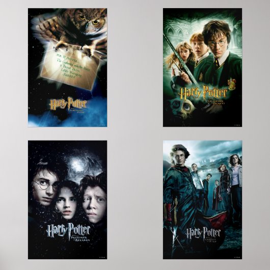 HARRY POTTER™ Theatrale Posters 1-4 Muurkunst Sets (Voorkant)
