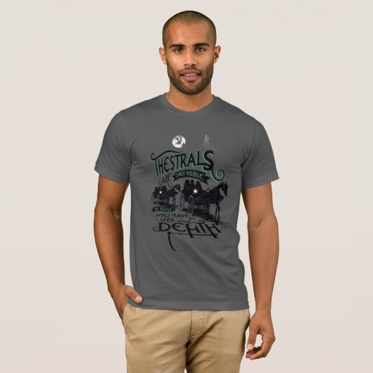 Harry Potter| Thestrals Typografie Grafisch T-shirt (Voorkant volledig)