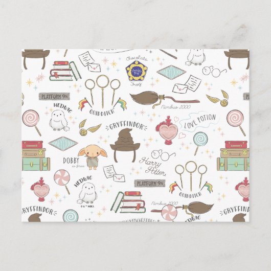 HARRY POTTER™ Tiny Magic Pattern Briefkaart (Voorkant)