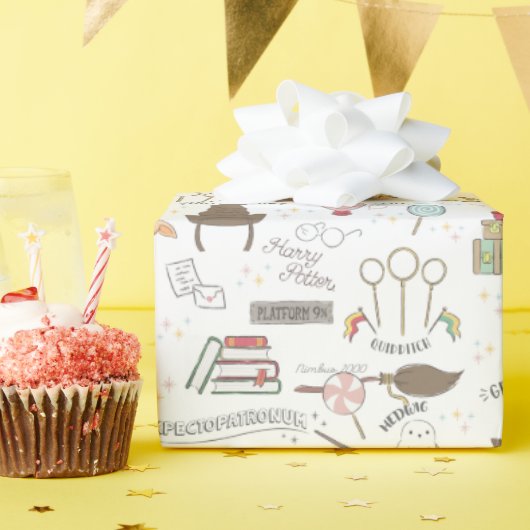 HARRY POTTER™ Tiny Magic Pattern Cadeaupapier (Verjaardagsfeest)