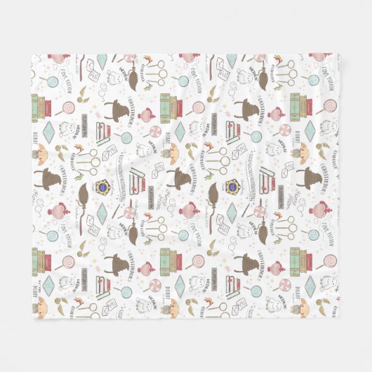 HARRY POTTER™ Tiny Magic Pattern Fleece Deken (Voorkant (Horizontaal))