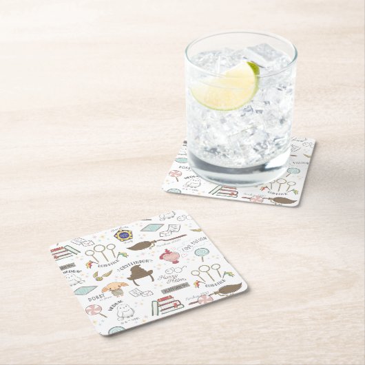 HARRY POTTER™ Tiny Magic Pattern Kartonnen Onderzetters (Insitu)