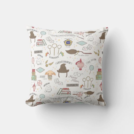 HARRY POTTER™ Tiny Magic Pattern Kussen (Voorkant)