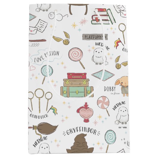 HARRY POTTER™ Tiny Magic Pattern Medium Cadeauzakje (Voorkant)