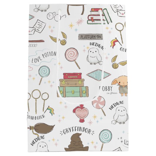 HARRY POTTER™ Tiny Magic Pattern Medium Cadeauzakje (Achterkant)