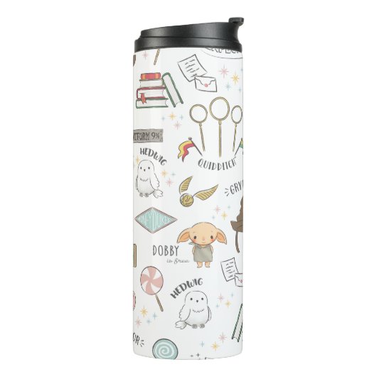 HARRY POTTER™ Tiny Magic Pattern Thermosbeker (Gedraaid links)
