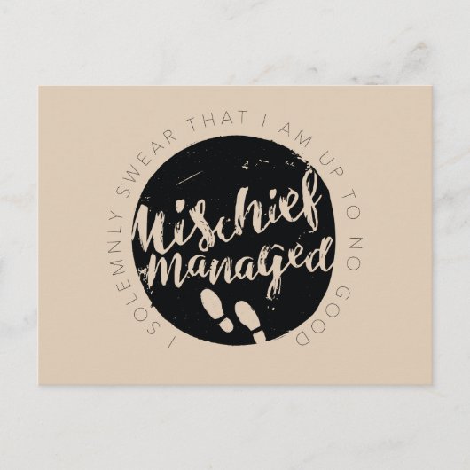 Harry Potter | Toverkaart Charms Typografie Briefkaart (Voorkant)