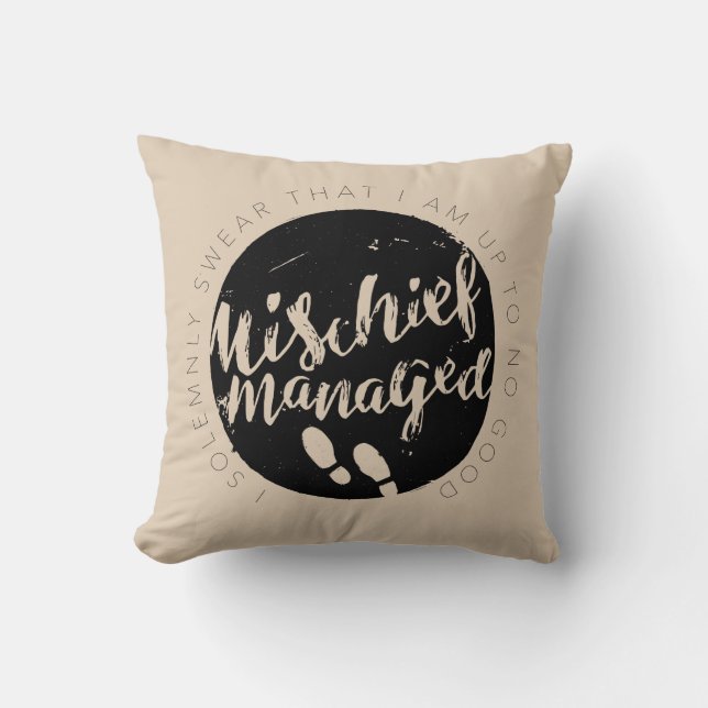 Harry Potter | Toverkaart Charms Typografie Kussen (Voorkant)
