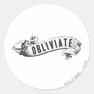 Harry Potter toverspreuk   Obliviate Ronde Sticker