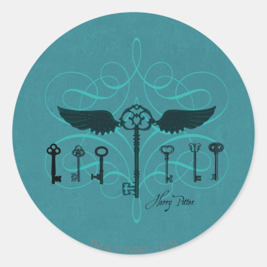 Harry Potter toverspreuk | Vliegende Sleutels Ronde Sticker (Voorkant)