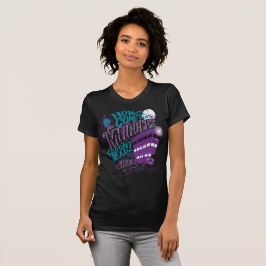 Harry Potter| Typografie van Knight Bus T-shirt (Voorkant volledig)