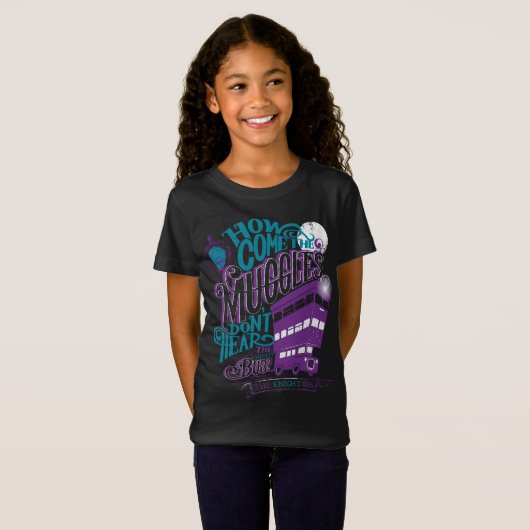 Harry Potter| Typografie van Knight Bus T-shirt (Voorkant volledig)