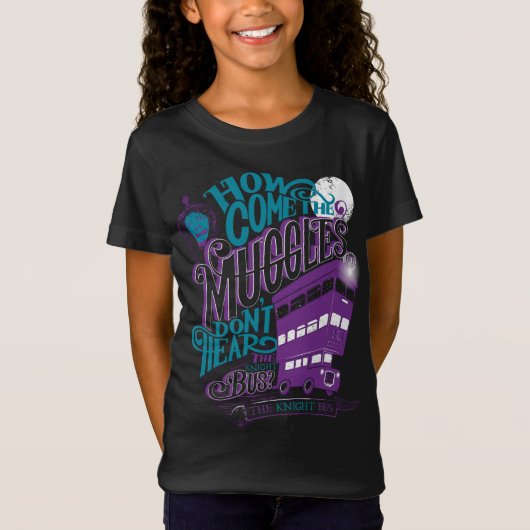 Harry Potter| Typografie van Knight Bus T-shirt (Voorkant)