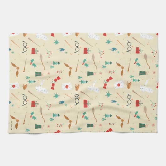 Harry Potter | Vakantiepatroon voor feestdagen Theedoek (Horizontaal)