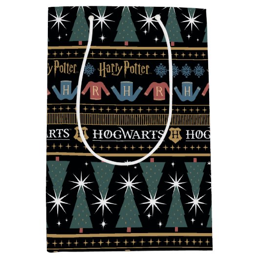 HARRY POTTER™ vakantietrui Patroon Medium Cadeauzakje (Voorkant)