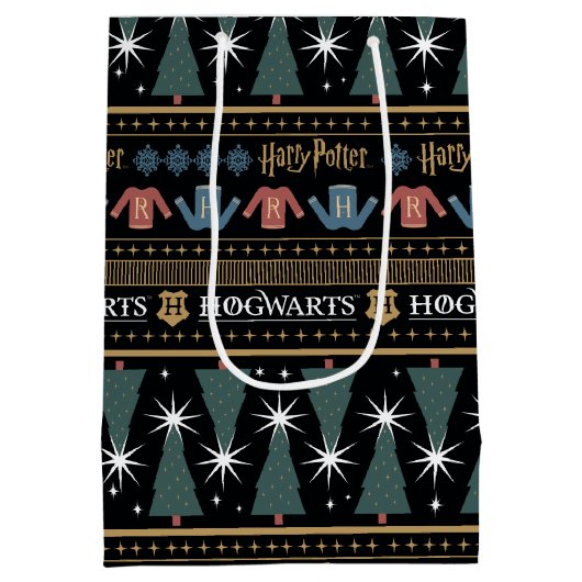 HARRY POTTER™ vakantietrui Patroon Medium Cadeauzakje (Achterkant)