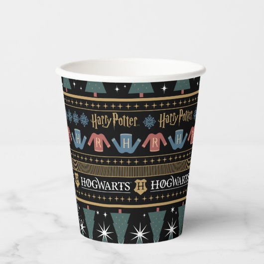 HARRY POTTER™ vakantietrui Patroon Papieren Bekers (Voorkant)