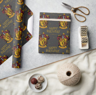 Harry Potter Verjaardag   Gryffindor Schoolbord Cadeaupapier