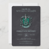 Harry Potter Verjaardag | Slytherin Schoolbord Kaart (Voorkant)