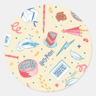 HARRY POTTER™ Verjaardagsfeest Patroon Ronde Sticker
