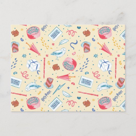 HARRY POTTER™ Verjaardagsfeestpatroon Briefkaart (Voorkant)