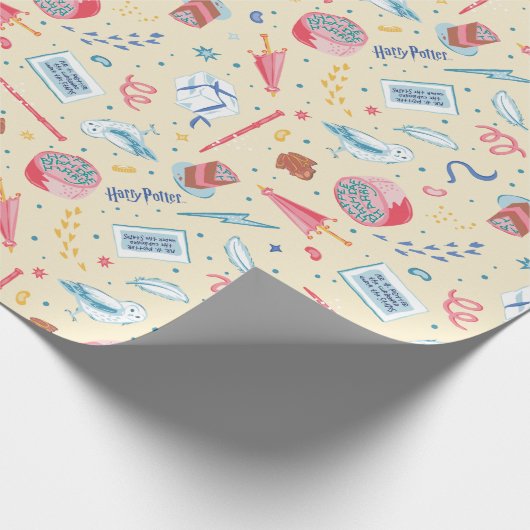 HARRY POTTER™ Verjaardagsfeestpatroon Cadeaupapier (Hoek)