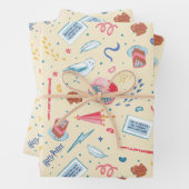 HARRY POTTER™ Verjaardagsfeestpatroon Inpakpapier Vel (In situ)