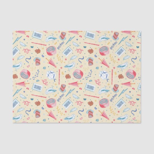 HARRY POTTER™ Verjaardagsfeestpatroon Tissuepapier (Voorkant)