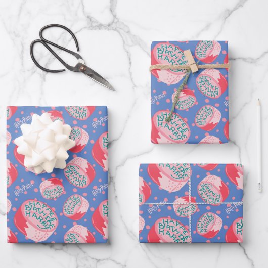 HARRY POTTER™ verjaardagstaart patroon Inpakpapier Vel (Voorkant)