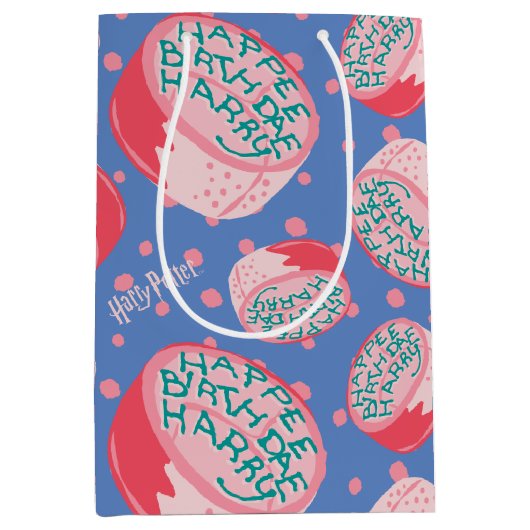 HARRY POTTER™ verjaardagstaart patroon Medium Cadeauzakje (Voorkant)