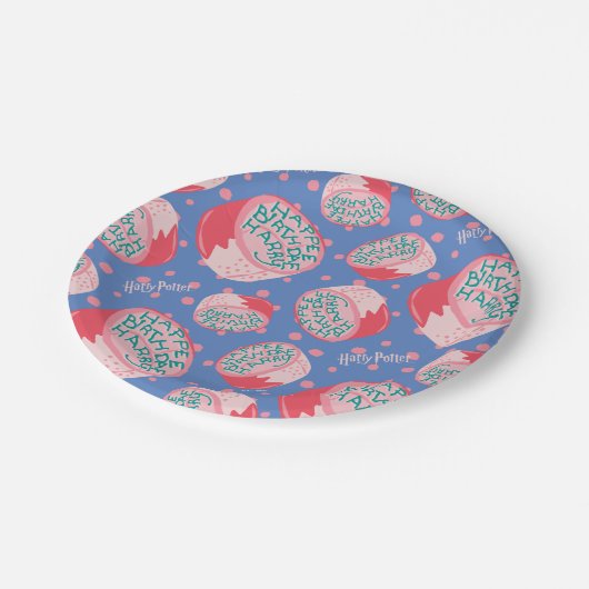 HARRY POTTER™ verjaardagstaart patroon Papieren Bordje (Gekanteld)