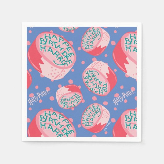 HARRY POTTER™ verjaardagstaart patroon Servet (Voorkant)