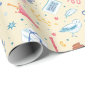 HARRY POTTER™ Verjaardagsviering Patroon Cadeaupapier (Rol Hoek)