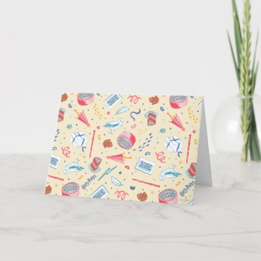 HARRY POTTER™ Verjaardagsviering Patroon Kaart (Voorkant)