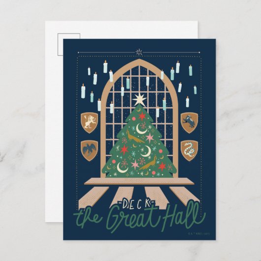 Harry Potter | Versier de Grote Zaal Feestdagenkaart (Voorkant / Achterkant)