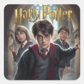 harry potter vierkante sticker (Voorkant)