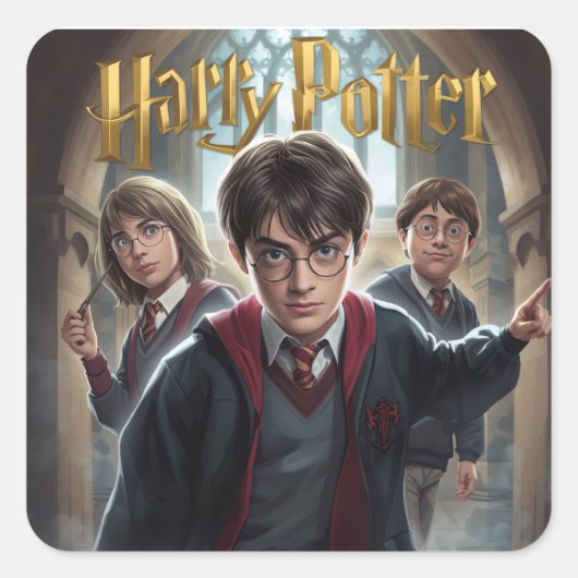 harry potter vierkante sticker (Voorkant)