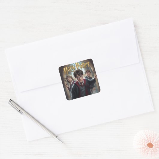 harry potter vierkante sticker (Envelop)