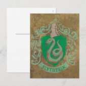 Harry Potter| Vintage Slytherin Briefkaart (Voorkant / Achterkant)