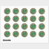 Harry Potter | Vintage Slytherin Ronde Sticker (Vel)