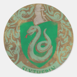 Harry Potter   Vintage Slytherin Ronde Sticker