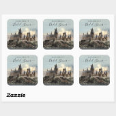 Harry Potter | Vrijgezellenfeest Hogwarts Castle Vierkante Sticker (Vel)
