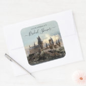 Harry Potter | Vrijgezellenfeest Hogwarts Castle Vierkante Sticker (Envelop)