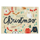 Harry Potter | Vrolijk kerstfeest met feestelijke Groot Cadeauzakje (Achterkant)