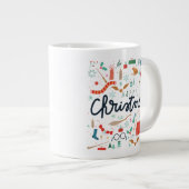 Harry Potter | Vrolijk kerstfeest met feestelijke  Grote Koffiekop (Voorkant rechts)