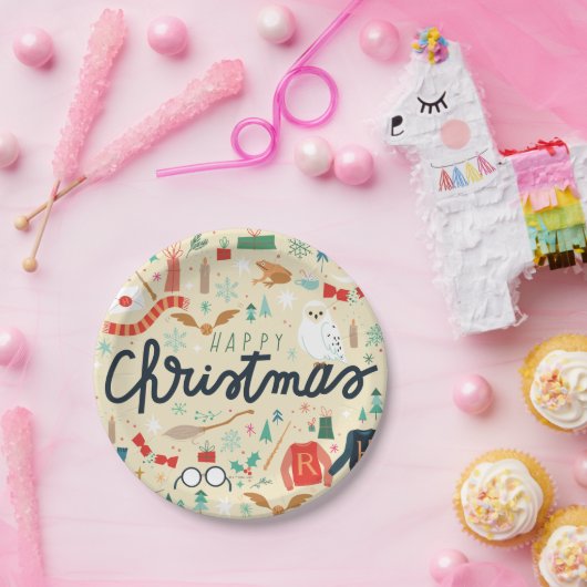 Harry Potter | Vrolijk kerstfeest met feestelijke  Papieren Bordje (Feest)