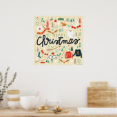 Harry Potter | Vrolijk kerstfeest met feestelijke  Poster (Keuken)